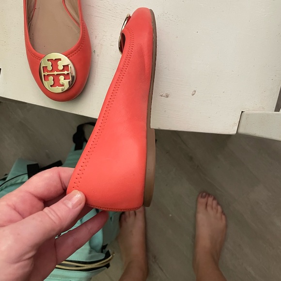 Tory Burch Ballet Flats Coral, lightly used, no tags. - Picture 5 of 6
